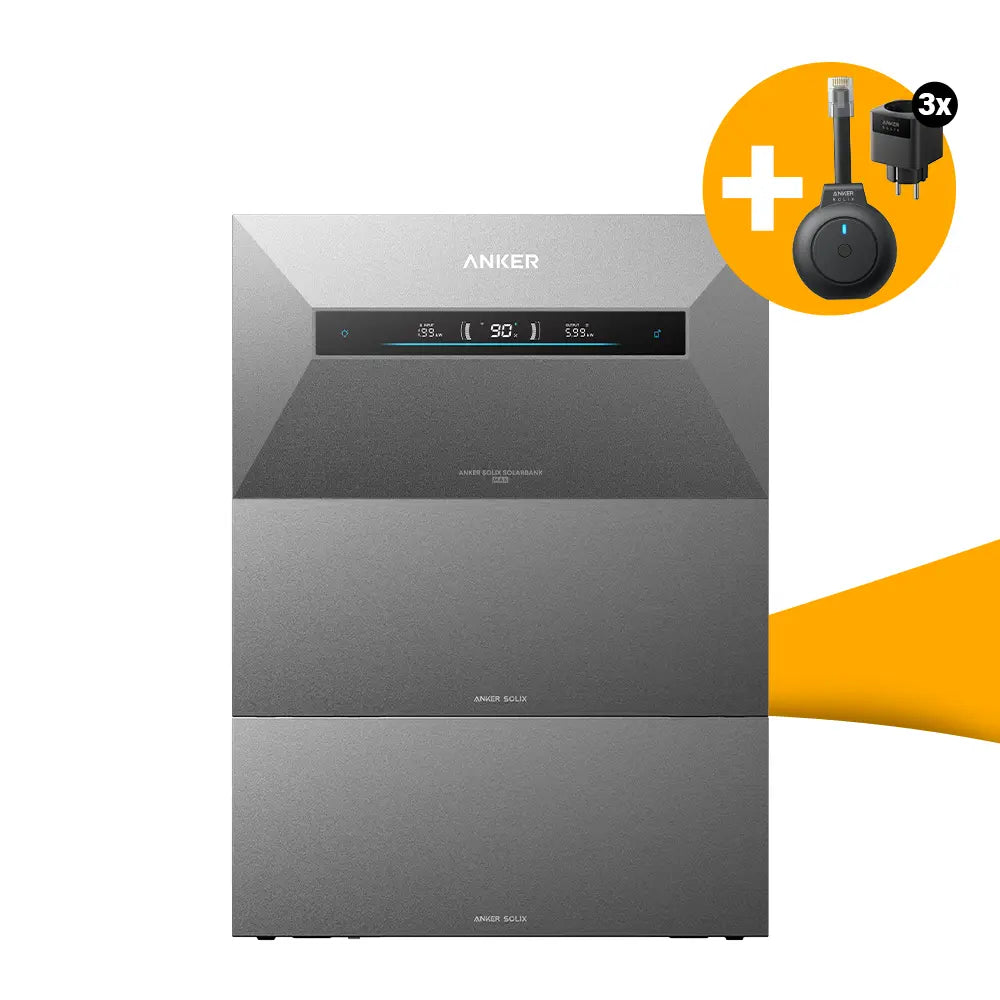 Anker Solix Solarbank Max AE111 21 kWh solar energy storage with 2 expansion modules