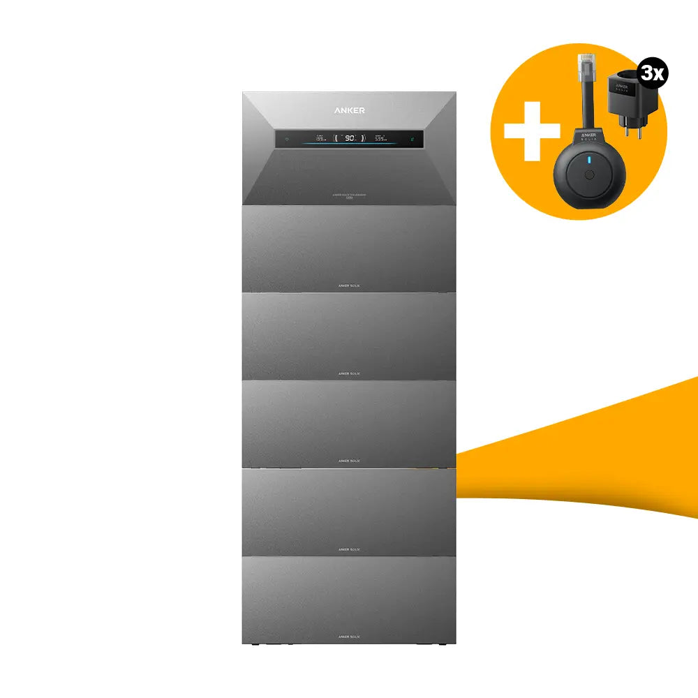 Anker Solix Solarbank Max AE111 42 kWh high-capacity solar battery with 5 expansion modules
