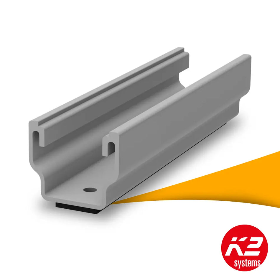 K2 Systems MultiRail 15 aluminum mounting rail for solar panels