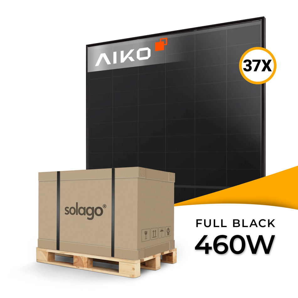 Aiko Solar 460W glas-glas full black zonnepaneel AIKO-A-MAH54Db Neostar 2S+ – palletprijs (37 stuks) voor PV-installaties, te koop bij solago.nl