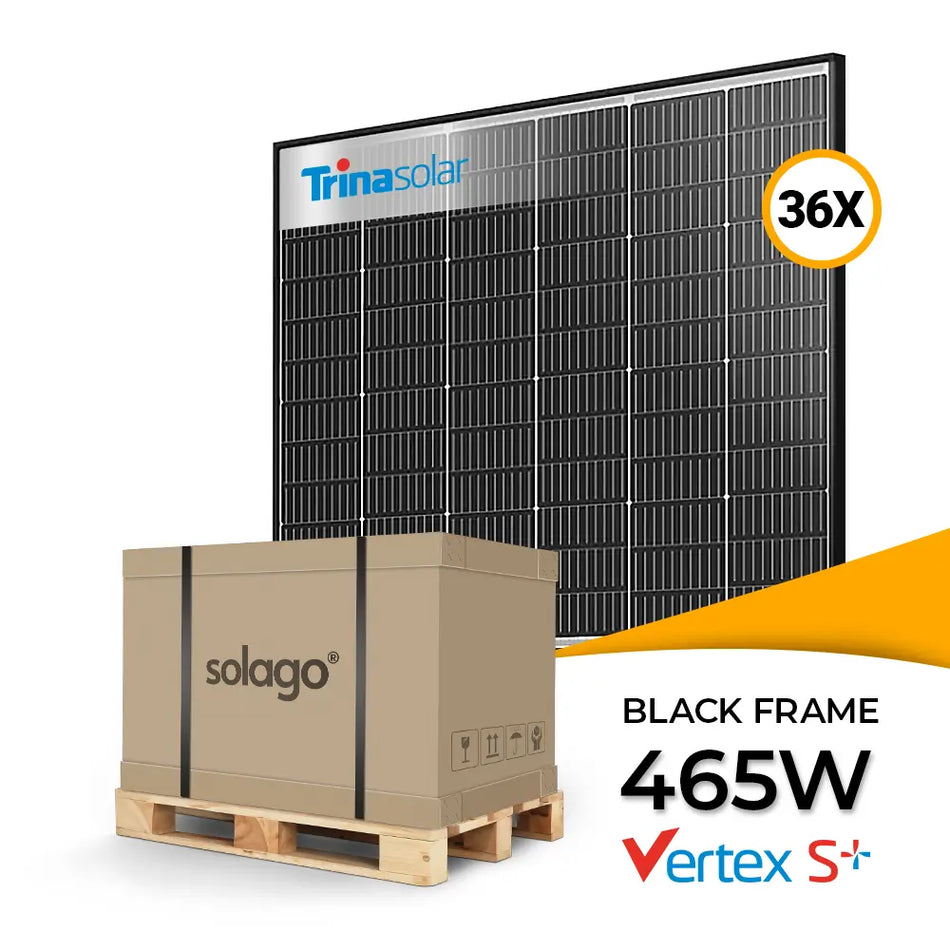 Trina Solar 465W Glas-Glas Black Frame TSM-465NEG9R.28 Vertex S+ Palette (36 Stk.)