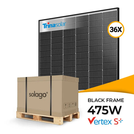 Produktbild Trina Solar 475W Glas-Glas Black Frame TSM-475 NEG9R.28 Vertex S+ Palette (36 Stk.)